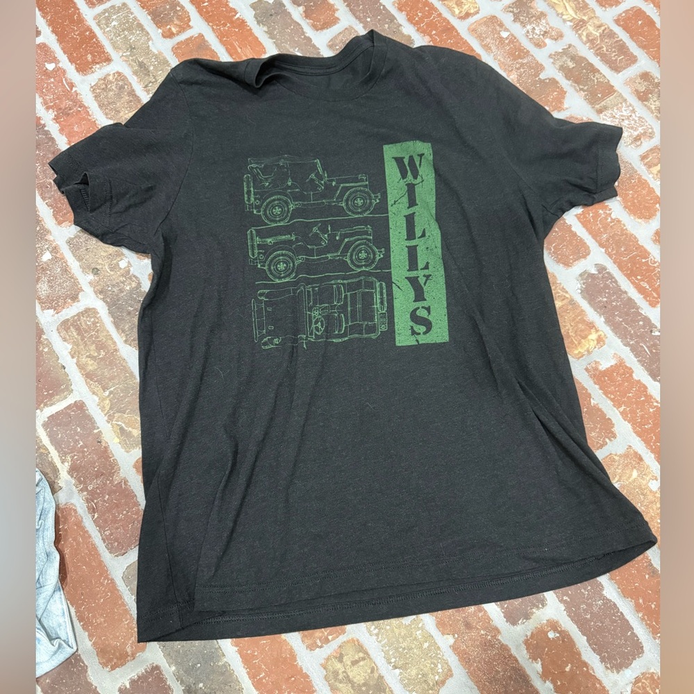 Jeep Black and Green Short Sleeve Tee